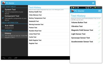 Diagnostics for Android History