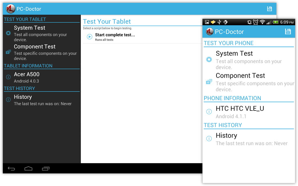 Diagnostics for Android Home